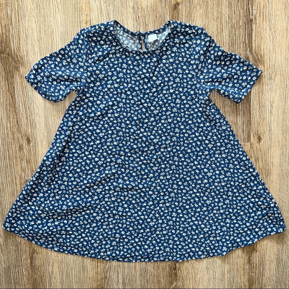 Old Navy blue floral swing dress